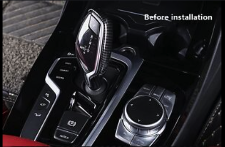 BMW 5 Series stock vs crystal gear knob - OEM knob