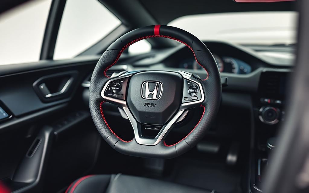 Honda stock vs sport steering wheel - Civic Type R style wheel